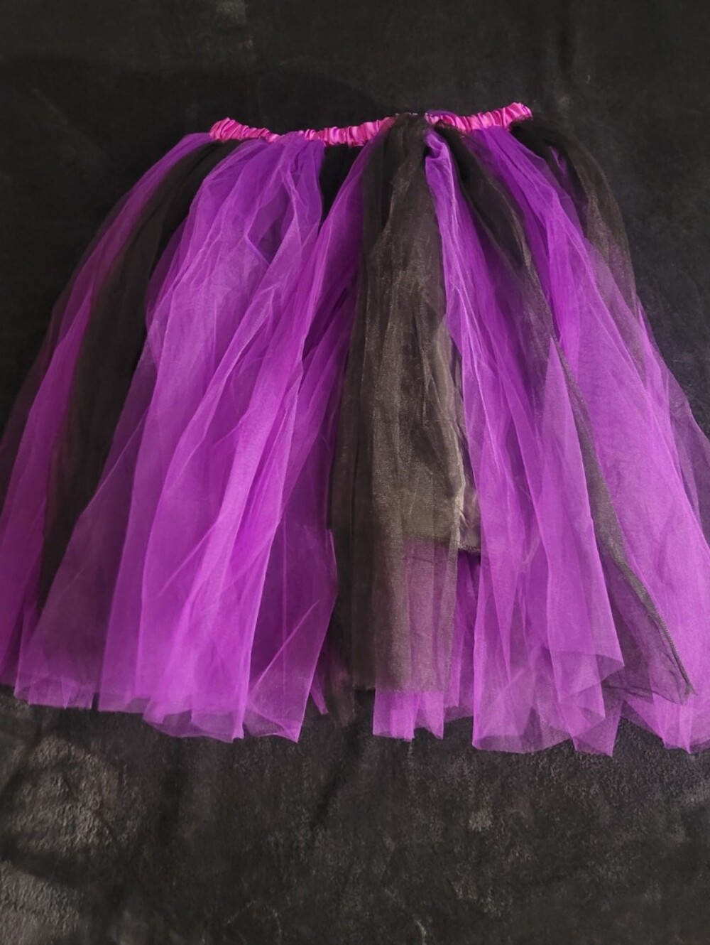 Purple Black Streamer Adult Tutu Midi Tulle Skirt 1X